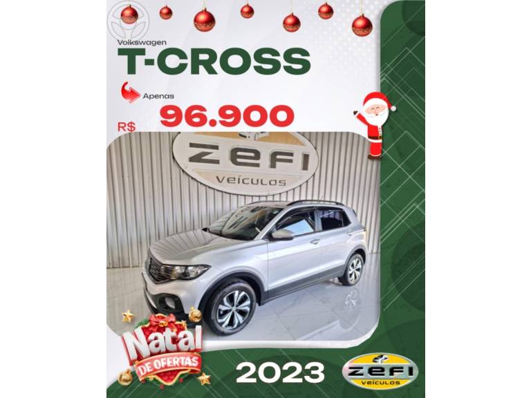 VOLKSWAGEN - T-CROSS 1.0 TSI 200 SENSE AUTOMÁTICO - 2022/2023 - PRATA - R$ 97.900,00