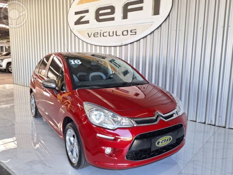 CITROËN - C3 1.6 EXCLUSIVE 16V FLEX 4P AUTOMÁTICO - 2015/2016 - VERMELHA - R$ 49.900,00