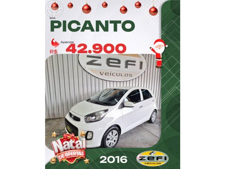 KIA MOTORS - PICANTO 1.0 EX 12V FLEX 4P MANUAL - 2015/2016 - BRANCA - R$ 44.900,00
